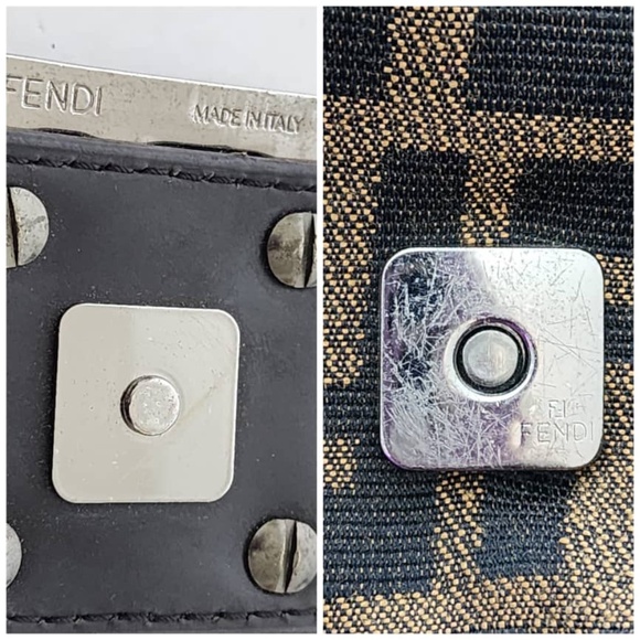 Authentic FENDI Vintage Zucca Mamma Baguette Shoulder Bag Brown - Picture 7 of 16